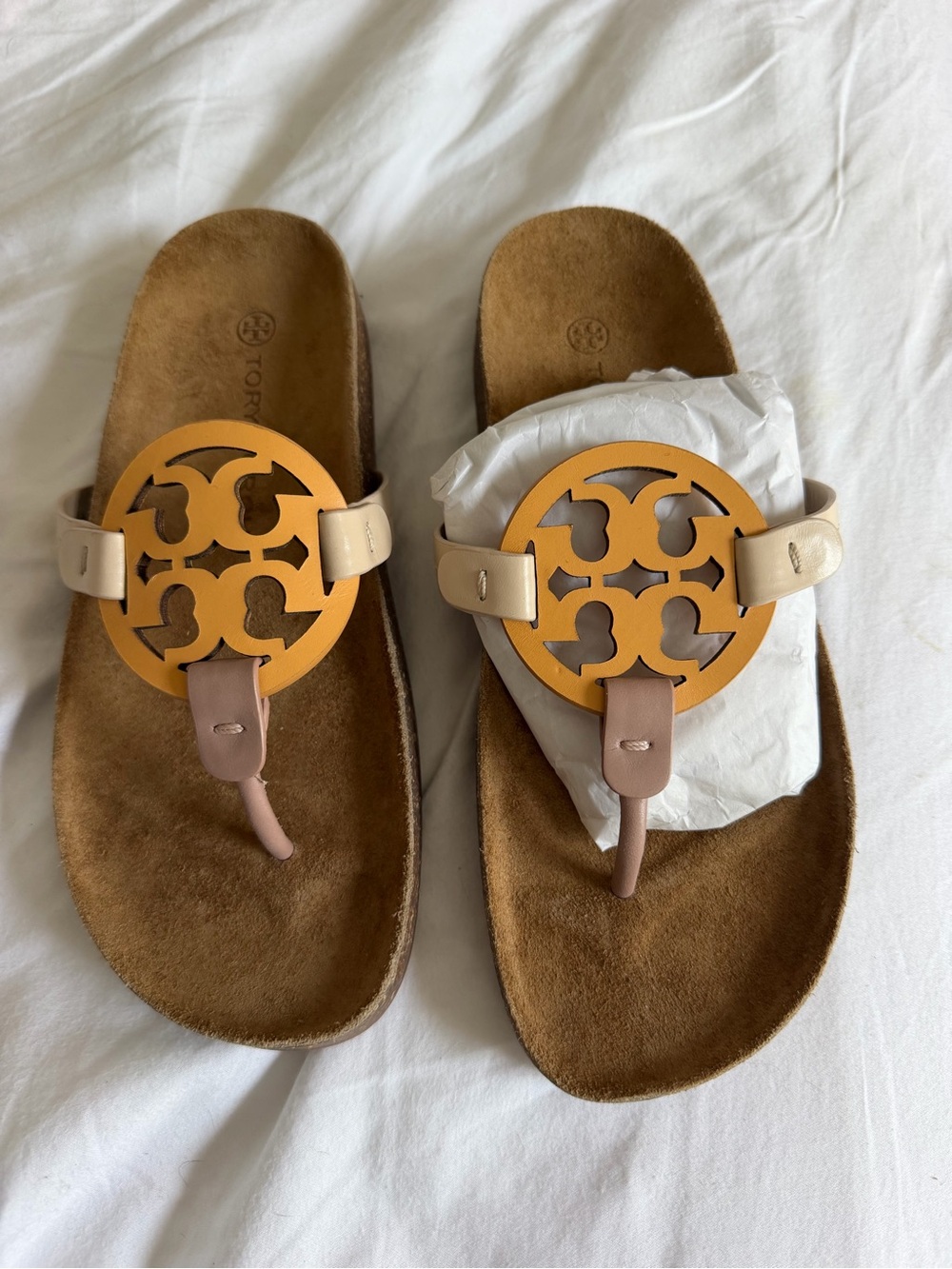 NWOT Tory Burch miller cloud sandals multi colored size 7